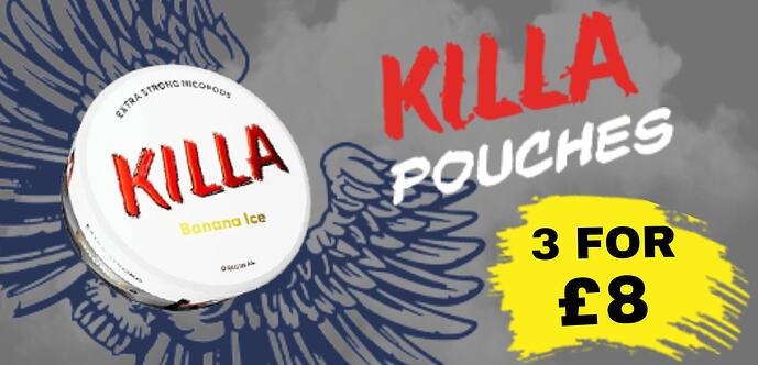 KILLA Nicotine Pouches - 3 for £8