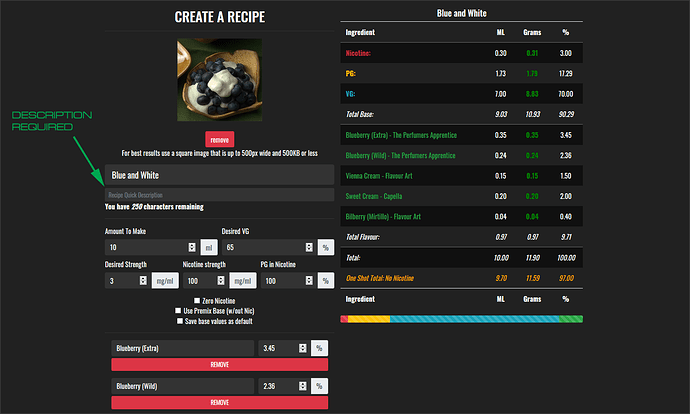 VCC Recipe Create