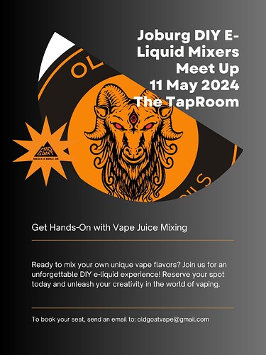 Joburg DIY E-Liquid Mixers Meet Up