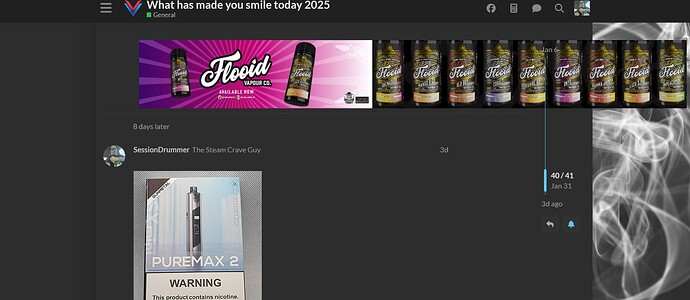 Screenshot 2025-02-12 at 18-30-49 What has made you smile today 2025 - Vaping Community